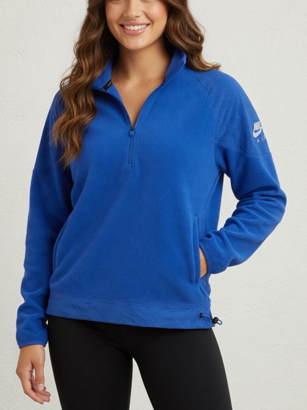 Nike Air Women’s Blue Workout Quarter-Zip Pullover Sweatshirt